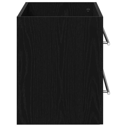 Bathroom Sink Cabinet Black Oak 100x38.5x48 cm Engineered Wood