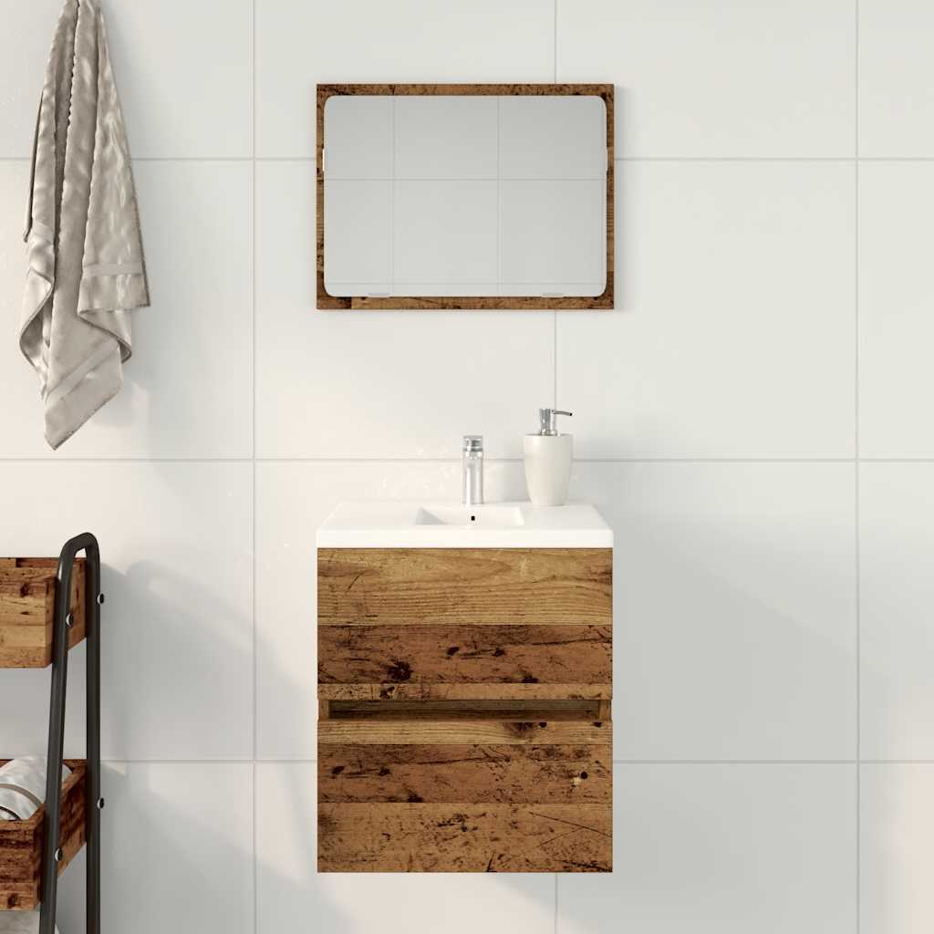 Bathroom Sink Cabinet Old Wood 41x38.5x45 cm Engineered Wood