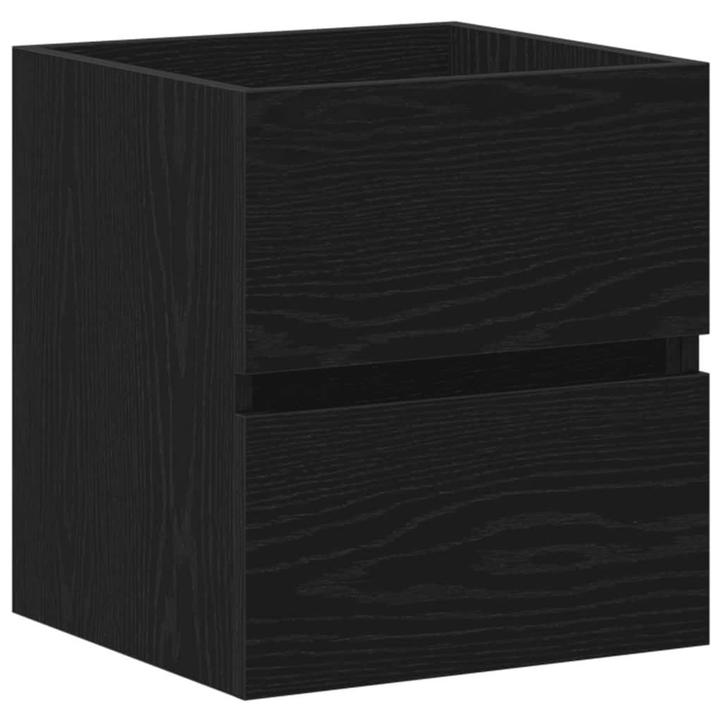 Bathroom Sink Cabinet Black Oak 41x38.5x45 cm Engineered Wood