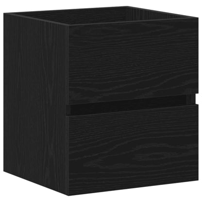 Bathroom Sink Cabinet Black Oak 41x38.5x45 cm Engineered Wood