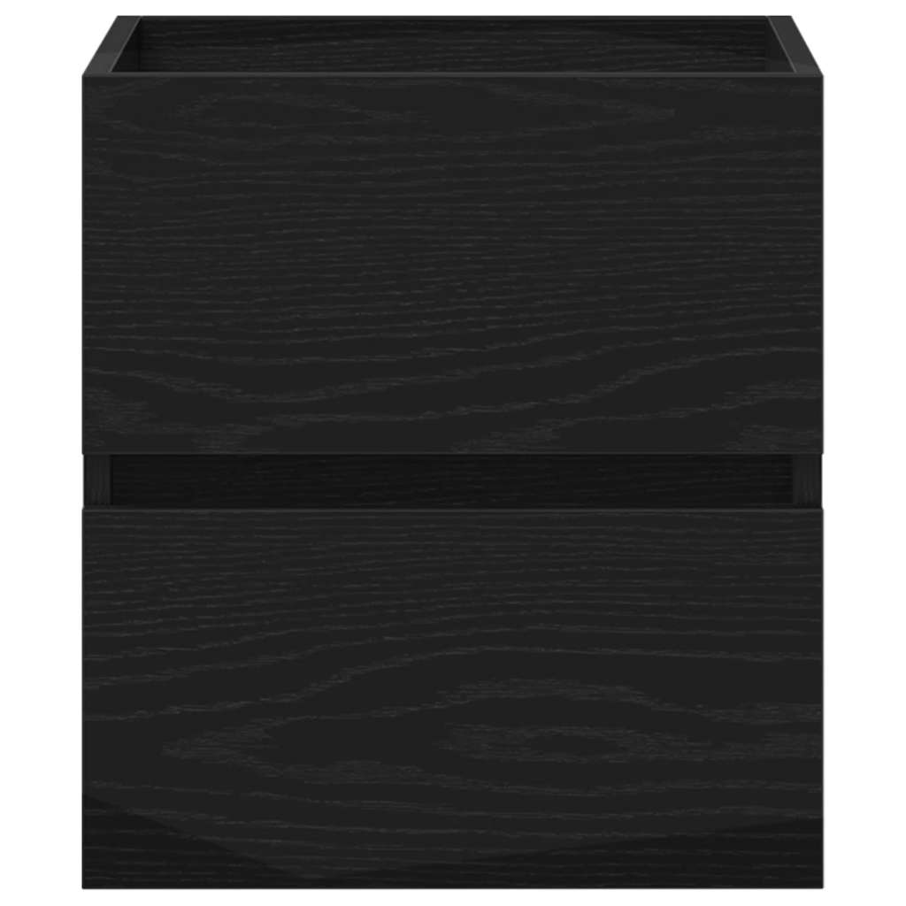 Bathroom Sink Cabinet Black Oak 41x38.5x45 cm Engineered Wood