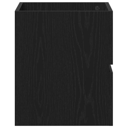 Bathroom Sink Cabinet Black Oak 41x38.5x45 cm Engineered Wood