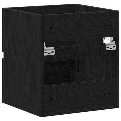 Bathroom Sink Cabinet Black Oak 41x38.5x45 cm Engineered Wood