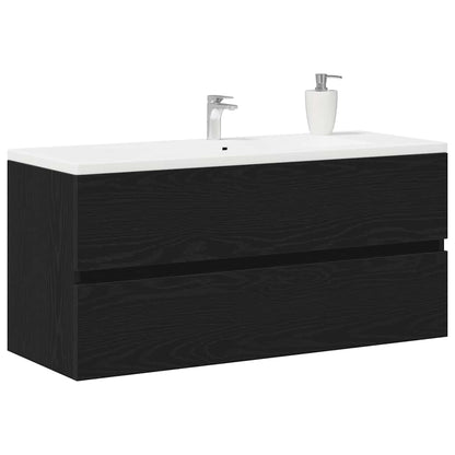 Sink Cabinet Black Oak 100x38.5x45 cm Engineered Wood