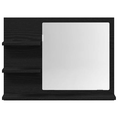 Bathroom Mirror Black Oak 60x10.5x45 cm Engineered Wood