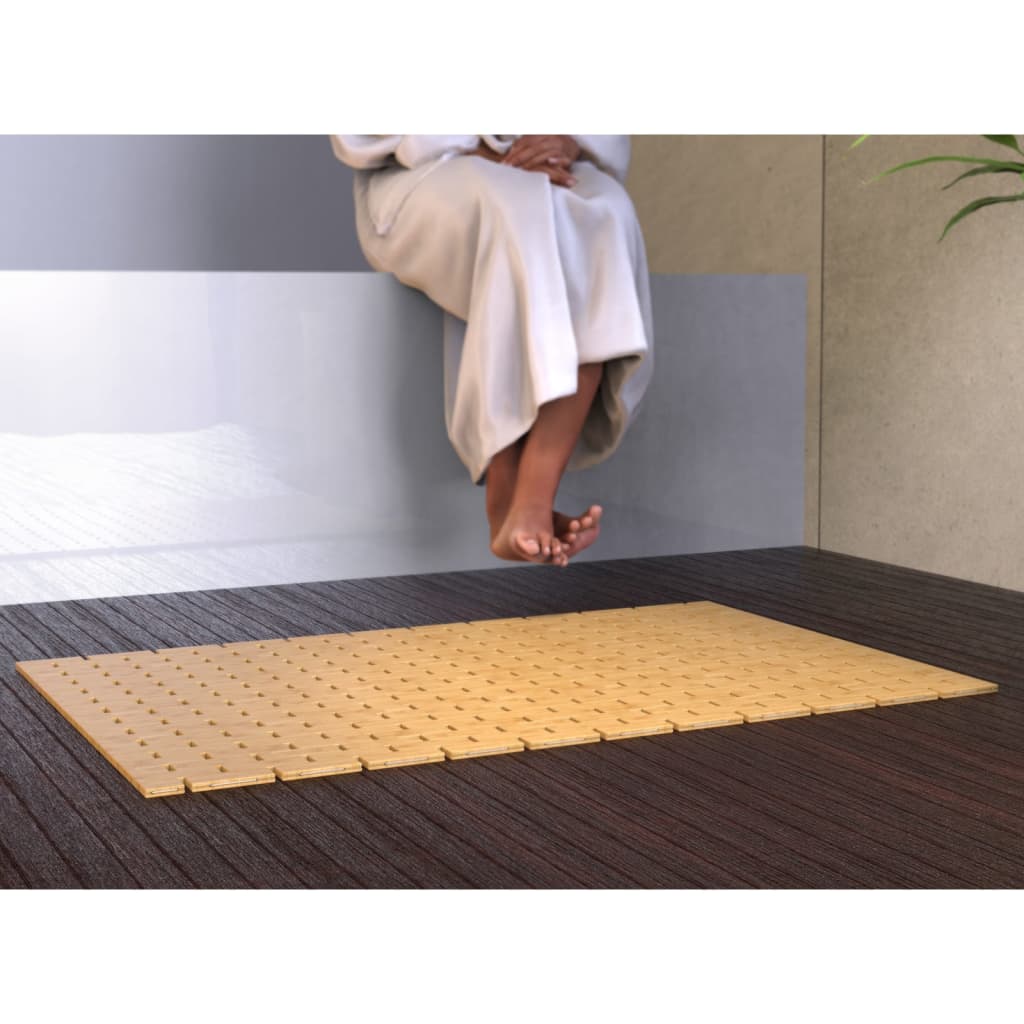 Low Profile Bamboo Bath Mat - Bend