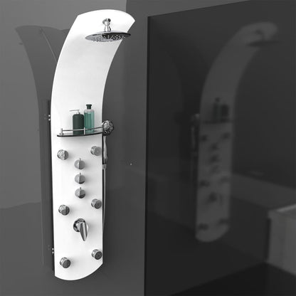 EISL Shower Panel with Mixer KARIBIK White