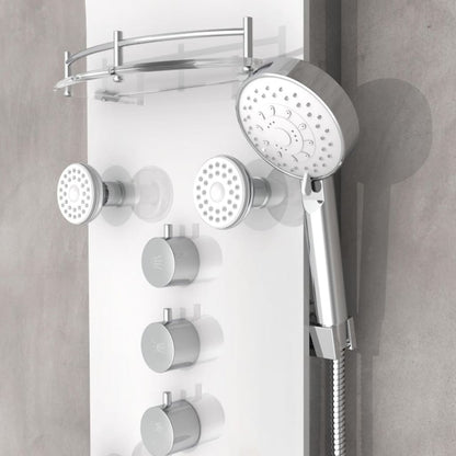 EISL Shower Panel with Mixer KARIBIK White