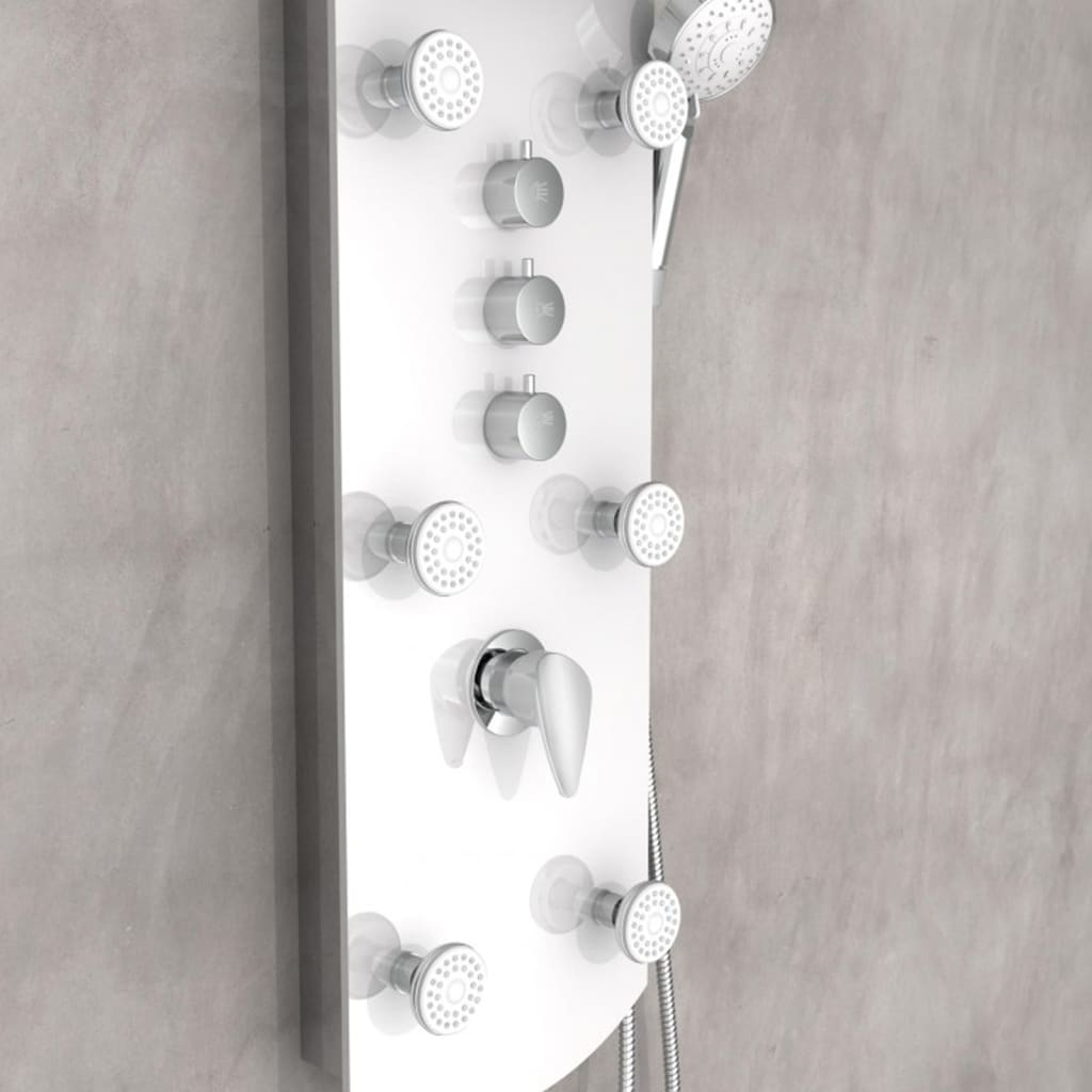 EISL Shower Panel with Mixer KARIBIK White