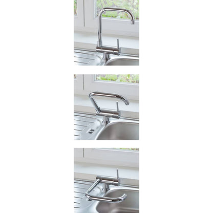 Kitchen Mixer Tap with Tiltable Spout FLEXO Chrome