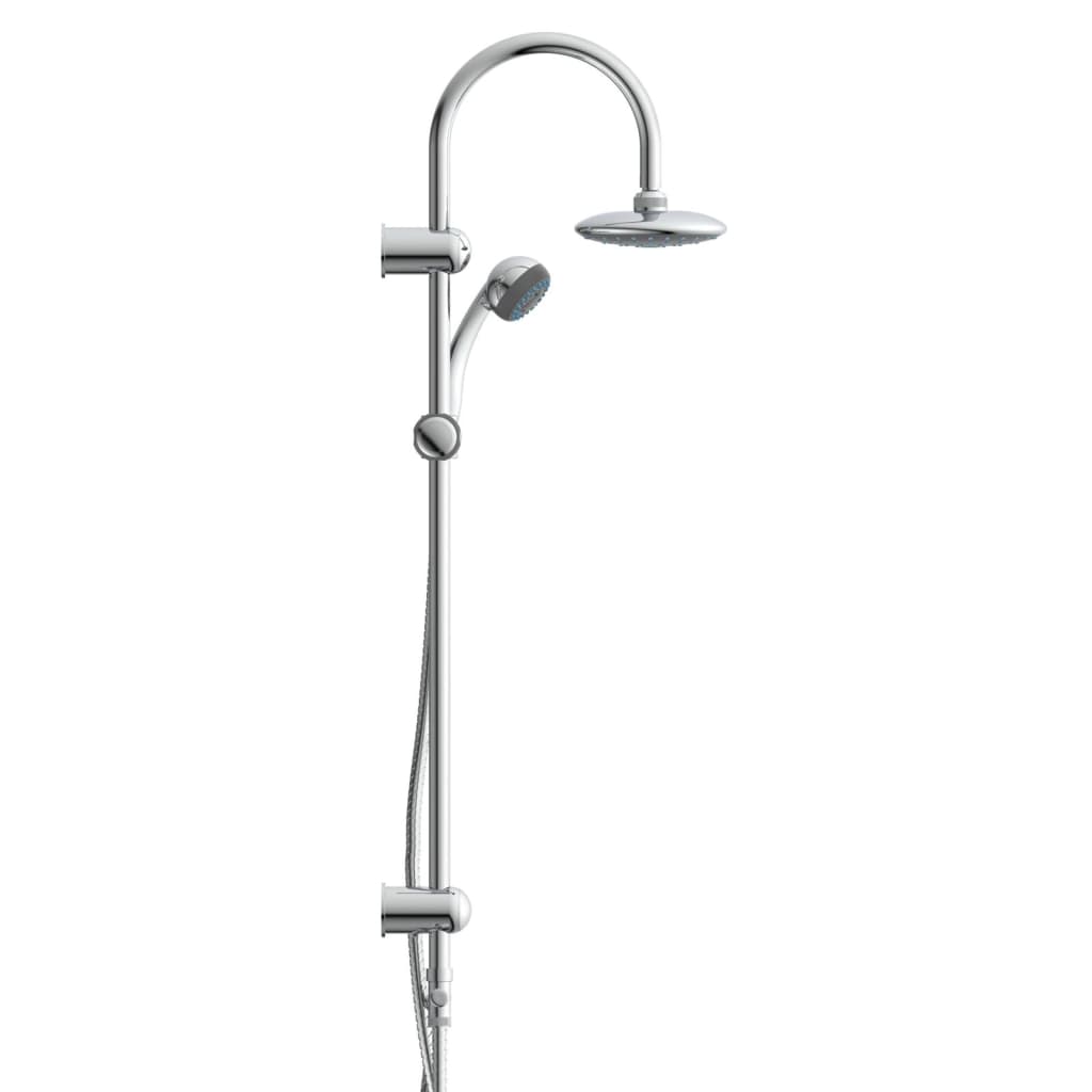 EISL Chrome Overhead and Hand Shower Set - Bend