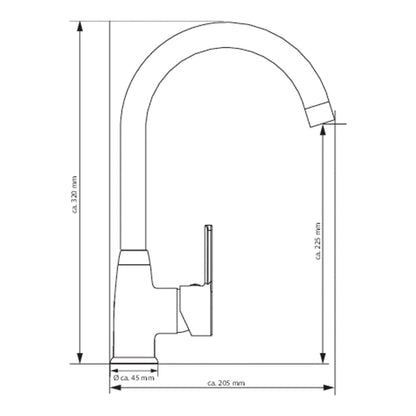 EISL Kitchen Mixer Tap DIZIANI Chrome