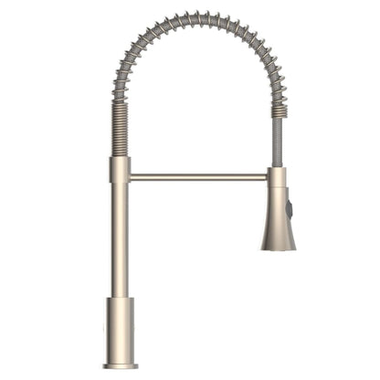 Kitchen Mixer Tap with Spiral Spring Pull-out Spray LEON Nickel