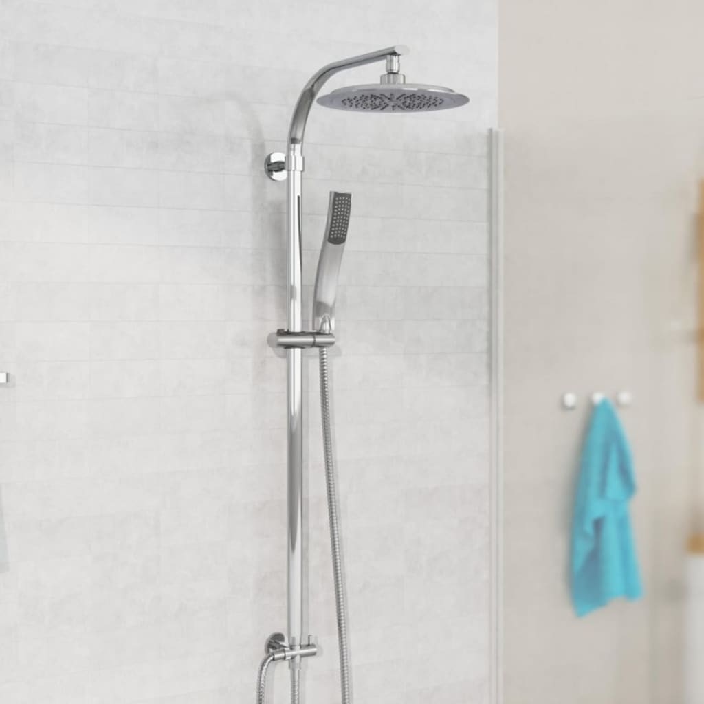 EISL Chrome Overhead Shower and Handheld Set - Bend