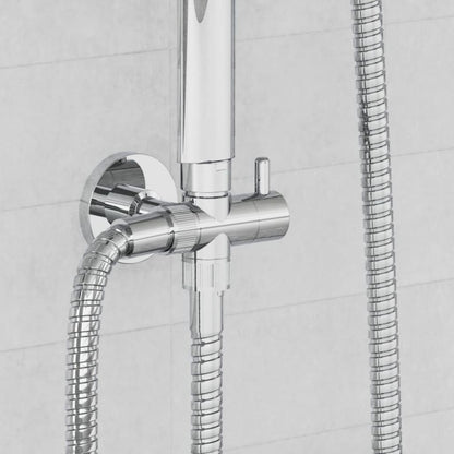 EISL Chrome Overhead Shower and Handheld Set - Bend