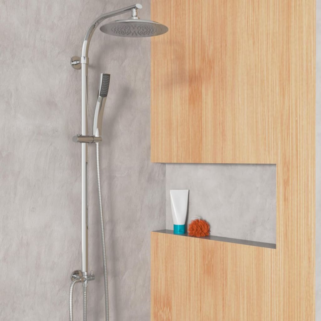 EISL Chrome Overhead Shower and Handheld Set - Bend