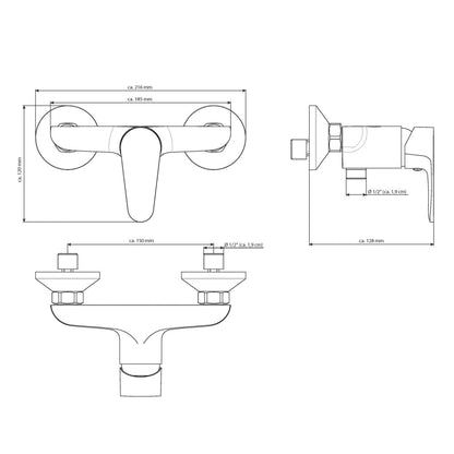 EISL Shower Mixer CLAUDIO Chrome - Bend