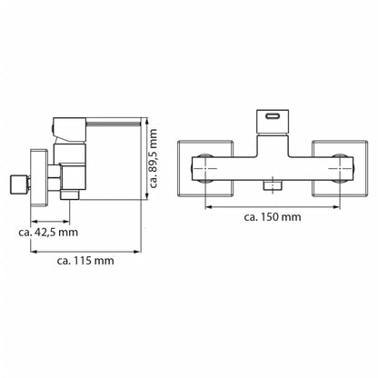 EISL Shower Mixer CALVINO Chrome - Bend