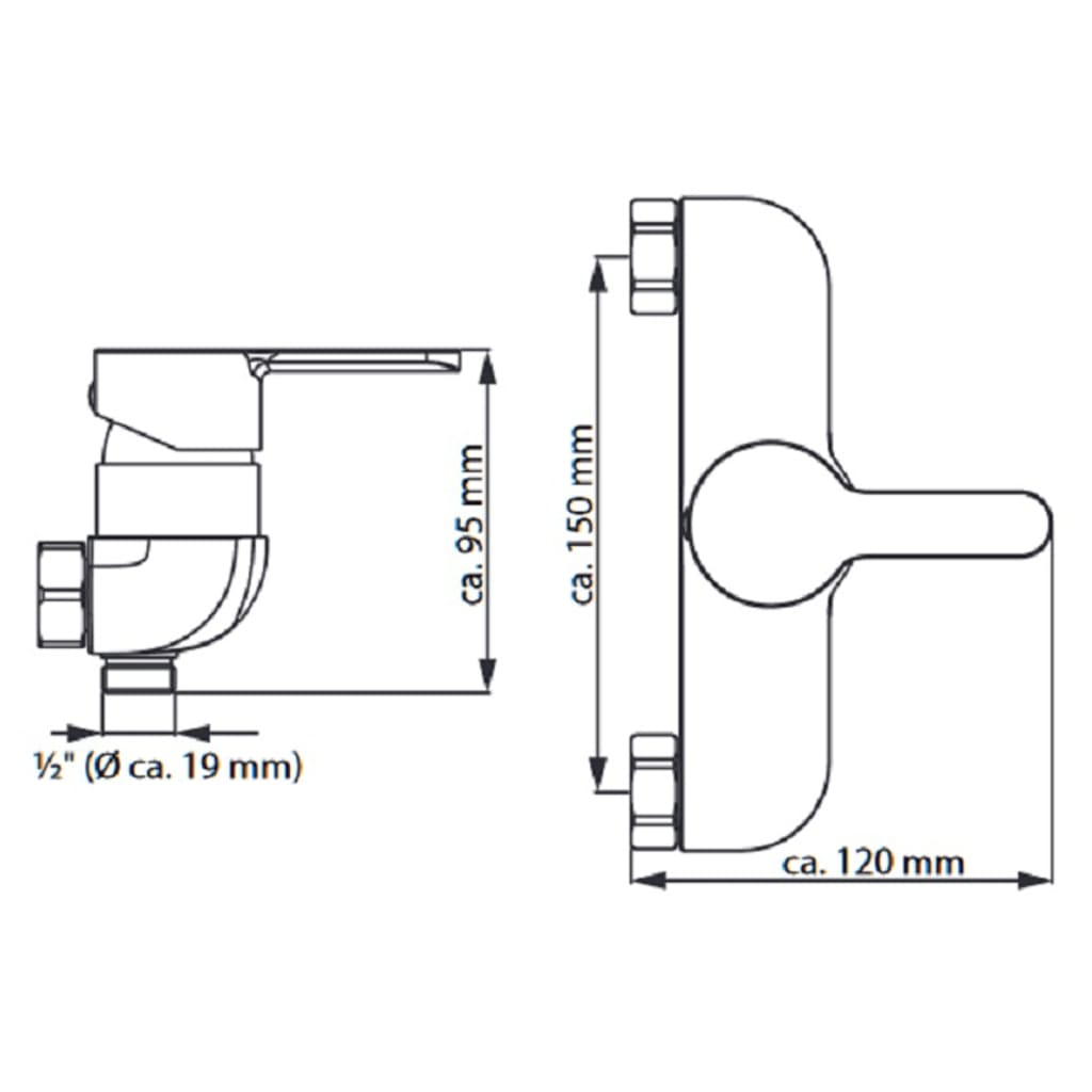 EISL Shower Mixer DIZIANI White-chrome - Bend