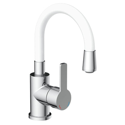 EISL Basin Mixer FLEXO Chrome-white - Bend