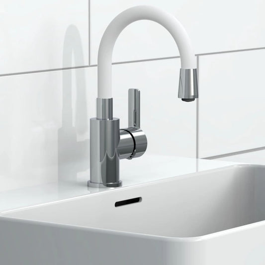 EISL Basin Mixer FLEXO Chrome-white - Bend