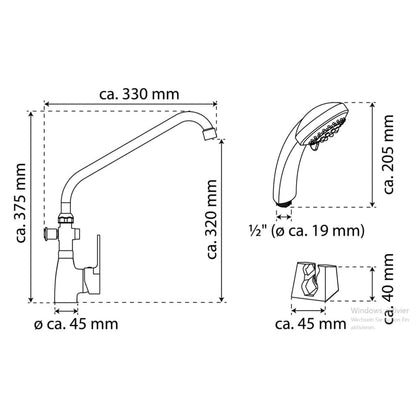 Combination Mixer Bath-Basin SPEED II Chrome