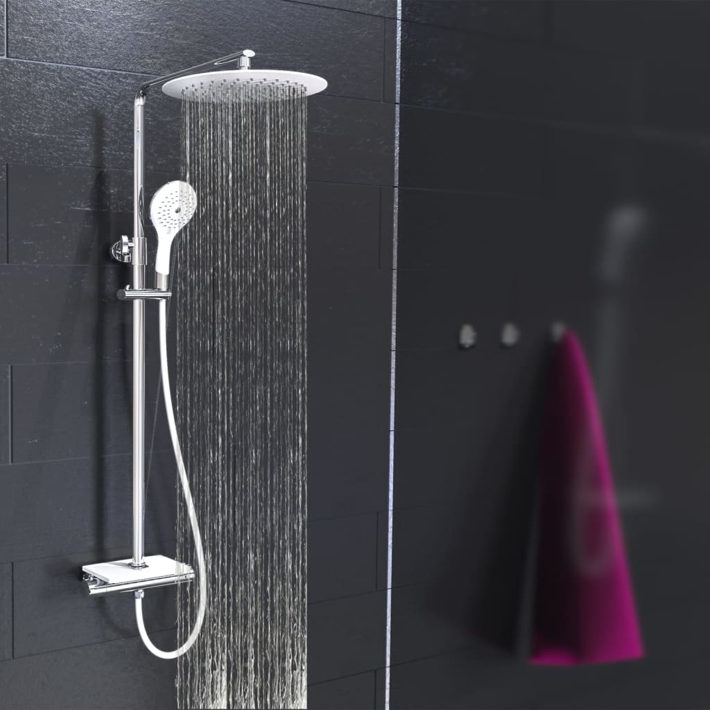 Overhead Shower Set with Thermostatic Mixer GRANDE VITA Chrome-white