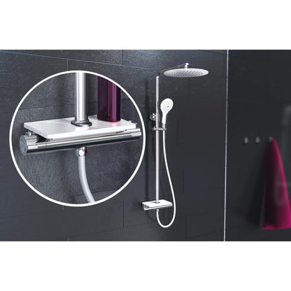 Overhead Shower Set with Thermostatic Mixer GRANDE VITA Chrome-white