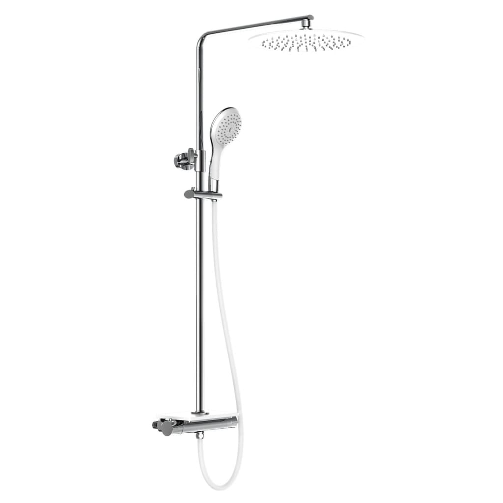 Overhead Shower Set with Thermostatic Mixer GRANDE VITA Chrome-white