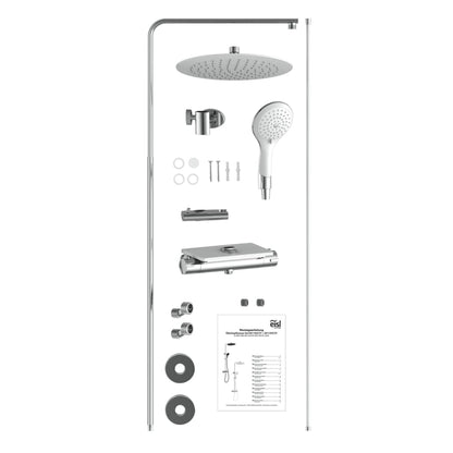 Overhead Shower Set with Thermostatic Mixer GRANDE VITA Chrome-white