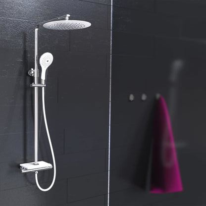 Overhead Shower Set with Thermostatic Mixer GRANDE VITA Chrome-white