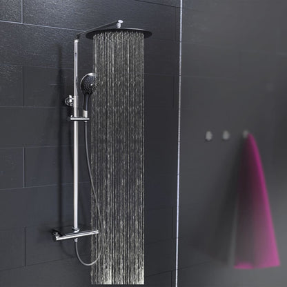 Overhead Shower Set with Thermostatic Mixer GRANDE VITA Chrome-black