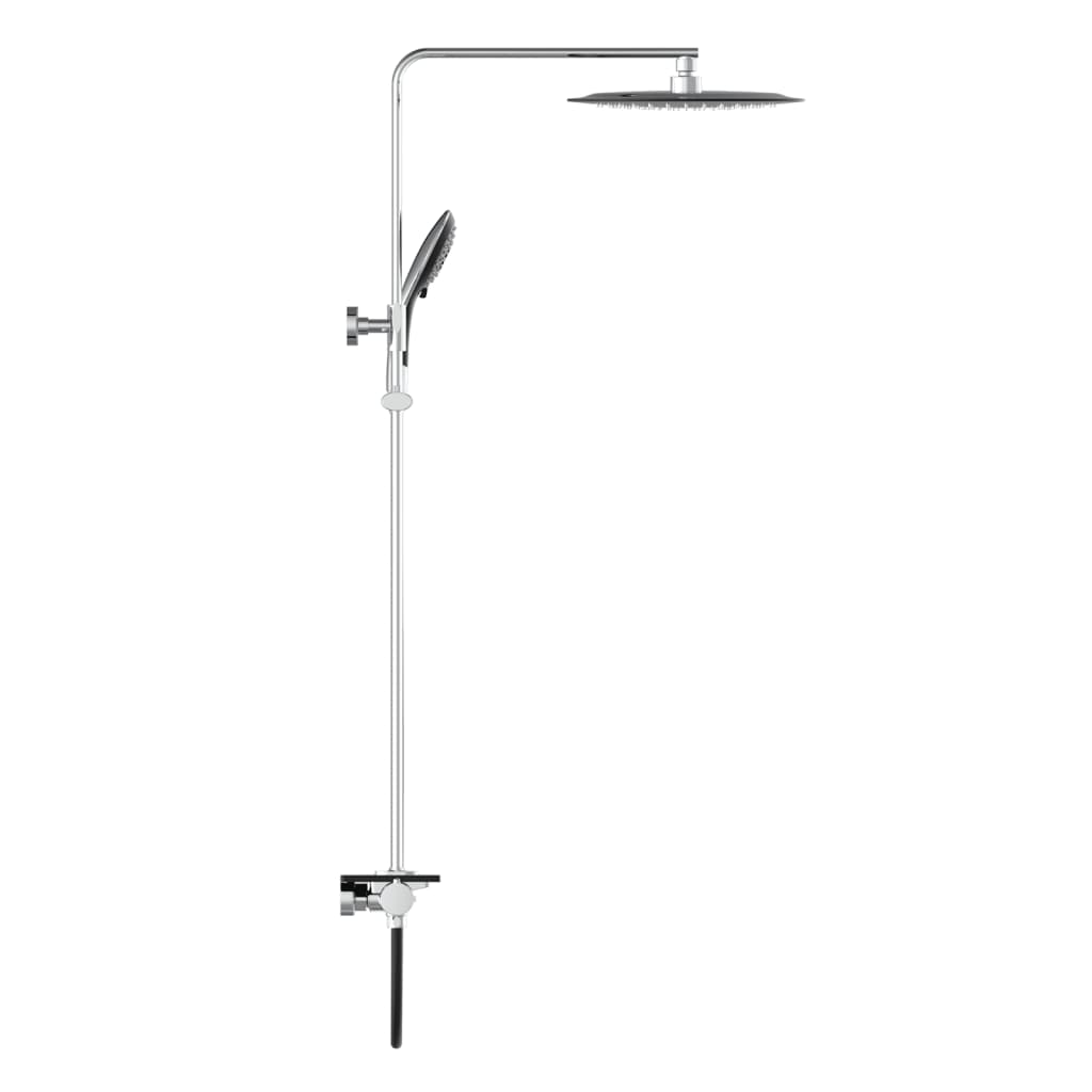 Overhead Shower Set with Thermostatic Mixer GRANDE VITA Chrome-black