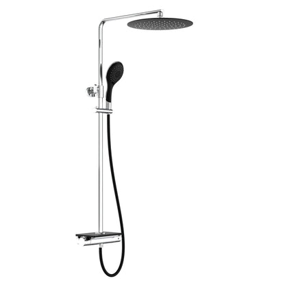 Overhead Shower Set with Thermostatic Mixer GRANDE VITA Chrome-black