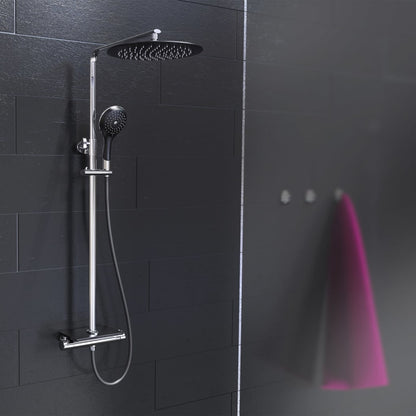 Overhead Shower Set with Thermostatic Mixer GRANDE VITA Chrome-black