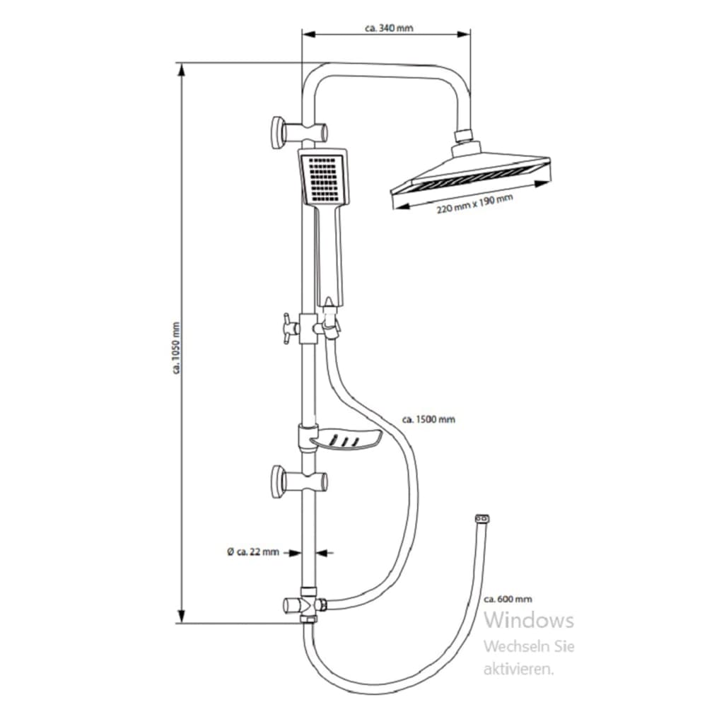 Overhead Shower Set EASY COOL Chrome