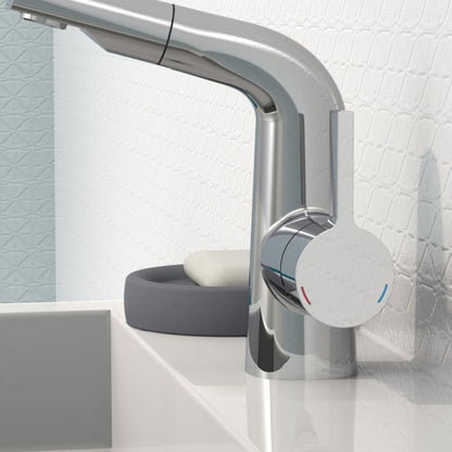 EISL Basin Mixer COOL with Pull-out Spray Chrome - Bend