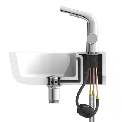 EISL Basin Mixer COOL with Pull-out Spray Chrome - Bend