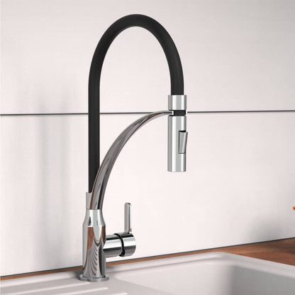 EISL Kitchen Mixer Tap with Soft-Touch Spout CARNEO Chrome-black