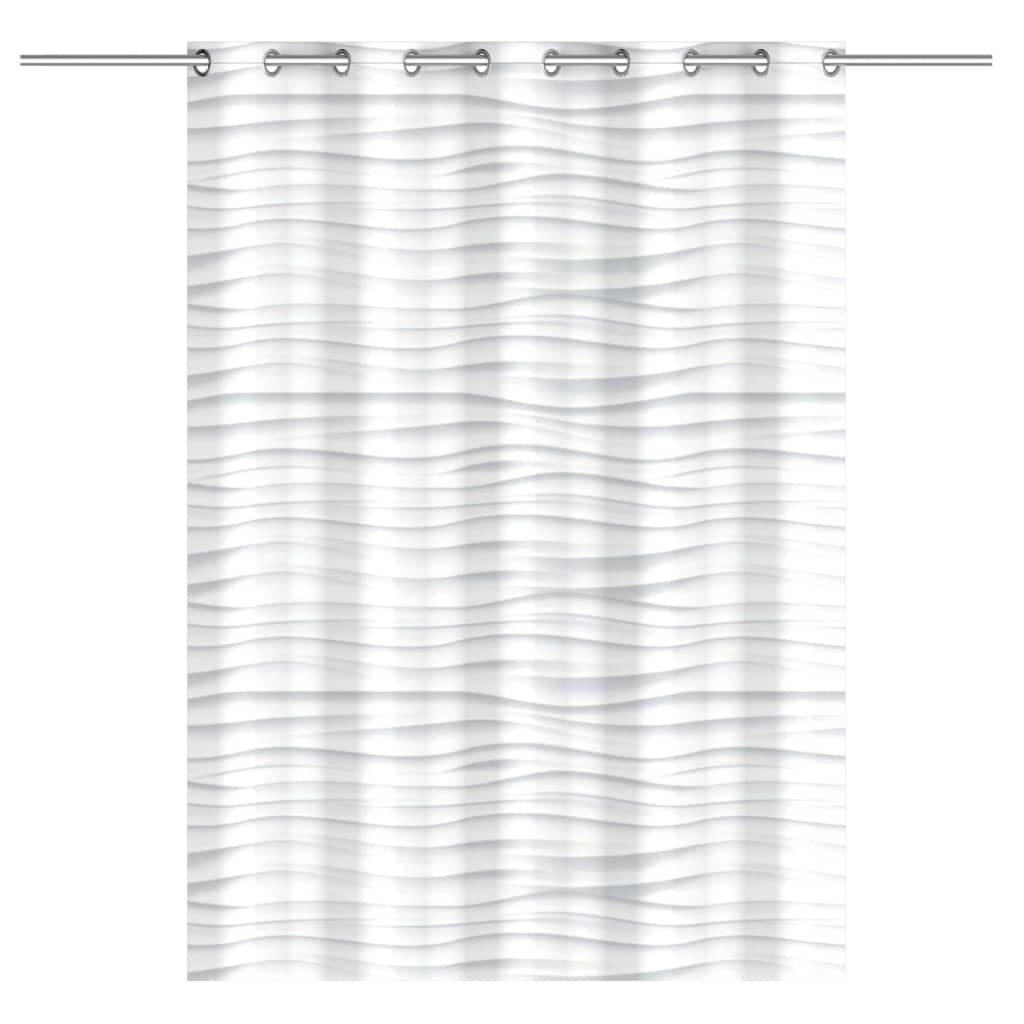 Shower Curtain with White Wave 200x180x0.2 cm