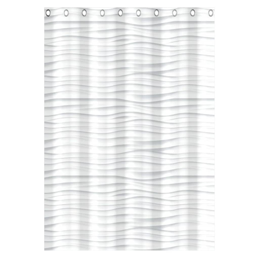 Shower Curtain with White Wave 200x180x0.2 cm