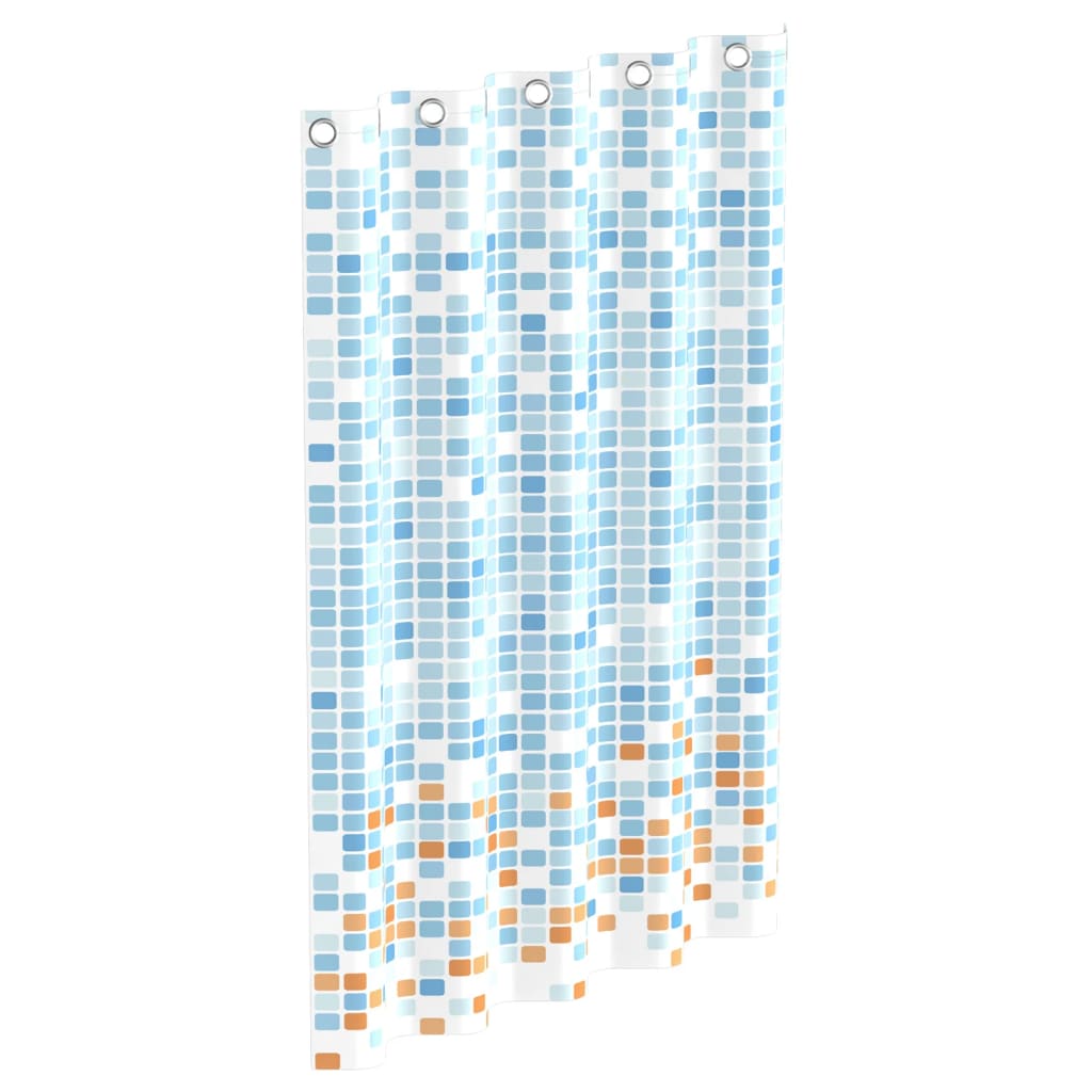 EISL Shower Curtain with Blue-Orange Mosaic 200x180x0.2 cm - Bend