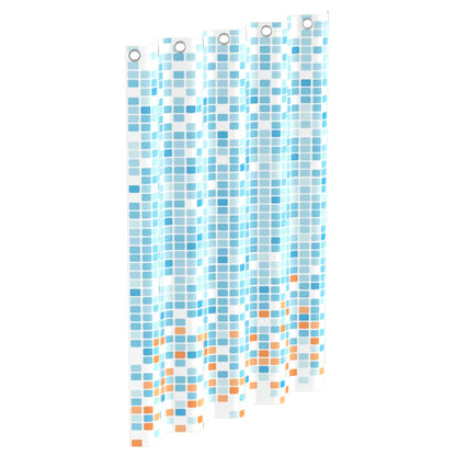 EISL Shower Curtain with Blue-Orange Mosaic 200x180x0.2 cm - Bend