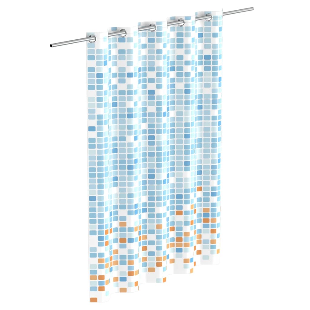 EISL Shower Curtain with Blue-Orange Mosaic 200x180x0.2 cm - Bend