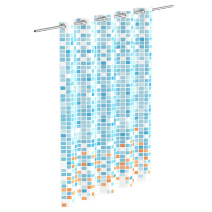 EISL Shower Curtain with Blue-Orange Mosaic 200x180x0.2 cm - Bend