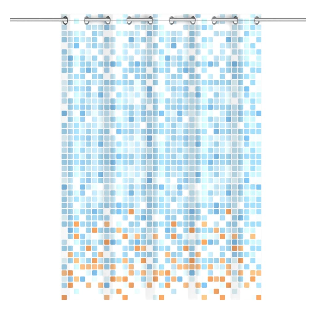 EISL Shower Curtain with Blue-Orange Mosaic 200x180x0.2 cm - Bend