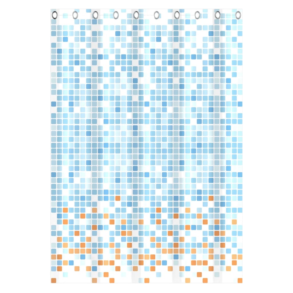 EISL Shower Curtain with Blue-Orange Mosaic 200x180x0.2 cm - Bend