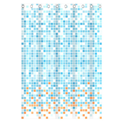 EISL Shower Curtain with Blue-Orange Mosaic 200x180x0.2 cm - Bend