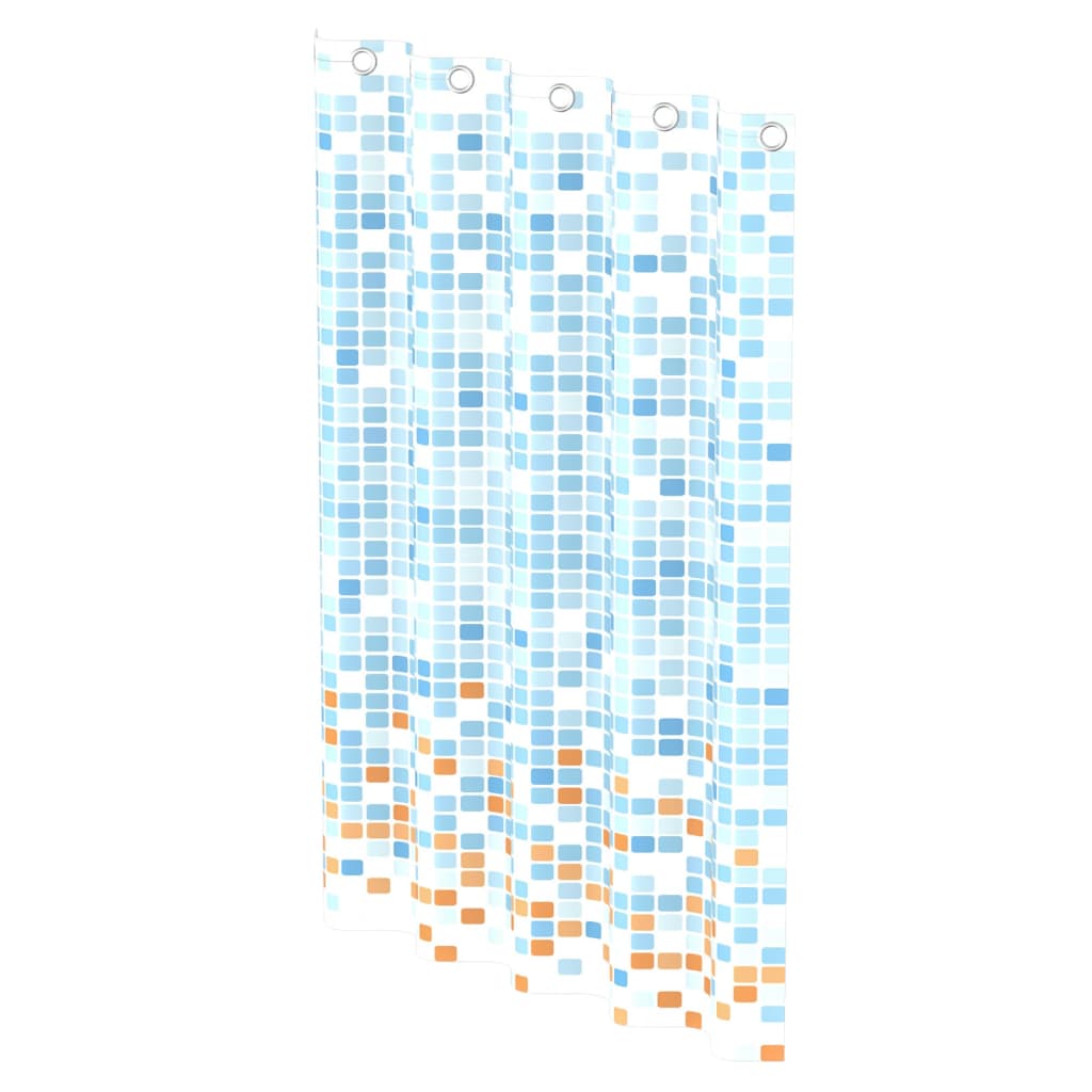 EISL Shower Curtain with Blue-Orange Mosaic 200x180x0.2 cm - Bend