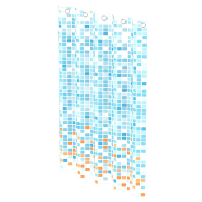 EISL Shower Curtain with Blue-Orange Mosaic 200x180x0.2 cm - Bend